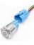 16MM Kırmızı Power Sembol Ledli Kablolu Push Tip Metal Button Panel Montaj Düz Kafa Com No Nc Dc 6A 12V IP67 Su Geçirmez Paslanmaz Çelik Düğme Start Kontrol Otomasyon 3