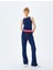 Slim Fit Bisiklet Yaka Basic Kolsuz Kadın Atlet 1