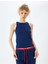 Slim Fit Bisiklet Yaka Basic Kolsuz Kadın Atlet 3