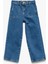 Pamuklu Cep Detaylı Bol Paça Denim Pantolon 1