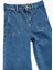 Pamuklu Cep Detaylı Bol Paça Denim Pantolon 3