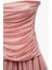 Drape Detaylı Kolsuz Straplez Volanlı Mini Abiye Elbise 3