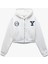 Yale Lisanslı Baskılı Fermuarlı Cepli Şardonlu Kapüşonlu Crop Sweatshirt 3