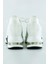 Beyaz Örgü Dokuma Kristal Taşlı Bağcıklı Hava Yastıklı Taban Gizli Dolgu Slip-On Sneaker 3
