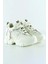 Ekru Yüksek Taban Spor Fileli Taşlı Bağcıklı Platform Sneaker 1
