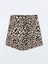 Lcw Vision Leopar Desenli Keten Karışımlı Kadın Şort 1