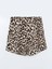 Lcw Vision Leopar Desenli Keten Karışımlı Kadın Şort 2