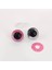 Amigurumi Vidalı Renkli Simli Göz -Pembe - 18 mm - 10 Adet (5 Çift) Kilitli Göz 1