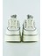 Beyaz Yüksek Taban Kristal Taşlı Inci Detaylı Bağcıklı Gelin Platform Sneaker 2