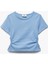 Pencere Detaylı Bisiklet Yaka Kısa Kollu Pamuklu Crop Bluz 1