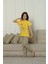 Kapip Sarı Tweety Baskılı Kısa Kollu Kız Çocuk Pijama Takımı 11-15 Yaş 8049-S 1