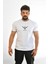 Beyaz Büyük Logolu Erkek Tshirt 2