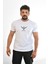 Beyaz Büyük Logolu Erkek Tshirt 2
