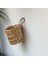 Dekoratif Çok Amaçlı Doğal El Yapımı Hasır Saksı Sepet / 10X10 cm 4