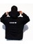 Logo Baskılı Oversize Fit Siyah Kapüşonlu Sweatshirt 3