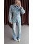 Belden Oturtmalı Denim Ceket 3