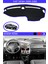 Fiat Siena 2000-2005 Için Uygun Torpido Koruma Halısı Siyah Kenar Renk Mavi 1