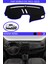 Fiat Doblo D3 2011-2015 Için Uygun Torpido Koruma Halısı Siyah Kenar Renk Mavi 1