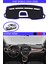 Fiat Doblo 2015-2020 Modelleri Için Uygun Torpido Koruma Halısı Siyah Kenar Renk Mavi 1