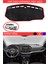 Fiat Egea Ekransız 2007-2022 Için Uygun Torpido Koruma Halısı Siyah Kenar Renk Kırmızı 1