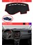 Agarta Fiat Linea 2007-2015 Için Uygun Torpido Koruma Halısı Siyah Kenar Renk Kırmızı 1