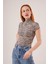 Leopar Desen Kısa Kollu Basic T-Shirt 1