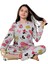 Kız Çocuk Pamuklu Mevsimlik Gri Renk Uzun Kollu Pijama Takımı 1