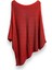Merserize Oversize Asimetrik Tek Cepli Triko-Kırmızı 5