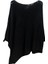 Merserize Oversize Asimetrik Tek Cepli Triko-Siyah 4