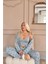 Aqua Melon Bliss Desenli Sabahlıklı Marlenka Pijama Takımı 3