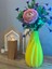 Sarı Dekoratif 3D Baskı Vazo - Modern & Şık Tasarım (20 cm , El Yapımı) 1