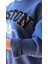 Gokilibutik Kadın 3 Iplik içi şardonlu kabartma yazılı indigo Bisiklet Yaka Sweat 2