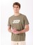 Bisiklet Yaka Baskılı Haki Erkek T-Shirt J5SM-TST7339 1