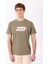 Bisiklet Yaka Baskılı Haki Erkek T-Shirt J5SM-TST7339 3