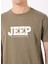 Bisiklet Yaka Baskılı Haki Erkek T-Shirt J5SM-TST7339 4
