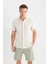 Regular Fit Polo Yaka Çizgili Yazlık Kısa Kollu Gömlek D7660AX25SP 1