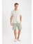 Regular Fit Polo Yaka Çizgili Yazlık Kısa Kollu Gömlek D7660AX25SP 2