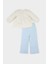Kız Bebek 2'li Takım Çiçekli Müslin Uzun Kollu Bluz Beli Lastikli Geniş Bol Paça Pantolon E5708A525SP 1