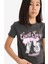 Kız Çocuk Slim Fit Dar Kesim Bisiklet Yaka Ribana Kısa Kollu Tişört E0366A825SM 1