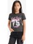 Kız Çocuk Slim Fit Dar Kesim Bisiklet Yaka Ribana Kısa Kollu Tişört E0366A825SM 4