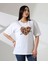 Leopar Kalp Baskılı Tişört 1