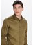 Erkek Slim Fit Dar Kesim %100 Pamuk Koton Saten Premium Seri Yeşil Gömlek 2