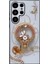 Samsung Galaxy S24 Ultra Manyetik Kickstand Tpu + Pc Rhinestones Dekor Telefon Kapağı (Yurt Dışından) 1