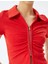 Fermuar Detaylı Slim Fit Drapeli Kısa Kollu Crop Tişört 5
