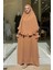 Sufleli Namaz Elbisesi 6034 Vizon 1
