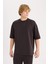 Loose Fit Bisiklet Yaka Kısa Kollu Ağır Kumaş Basic Düz Tişört B4844AX25SP 3