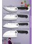 Sürmene Serisi Outdoor Bıçak Kamp Bıçağı Mutfak Şef Bıçak Bıçağı Deri Kılıflı 4 Lü Set Siyah (Out-011) 3