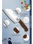 Sürmene Serisi Outdoor Bıçak Kamp Bıçağı Mutfak Şef Bıçak Bıçağı Deri Kılıflı 3 Lü Set (Out-009) 4