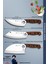 Sürmene Serisi Outdoor Bıçak Kamp Bıçağı Mutfak Şef Bıçak Bıçağı Deri Kılıflı 3 Lü Set Out-008 3