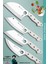 Sürmene Serisi Outdoor Bıçak Kamp Bıçağı Mutfak Şef Bıçak Bıçağı Deri Kılıflı 4 Lü Set (Out-011) 5